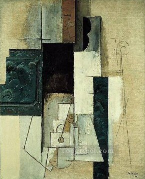  w - Woman with Guitar3 1913 cubist Pablo Picasso